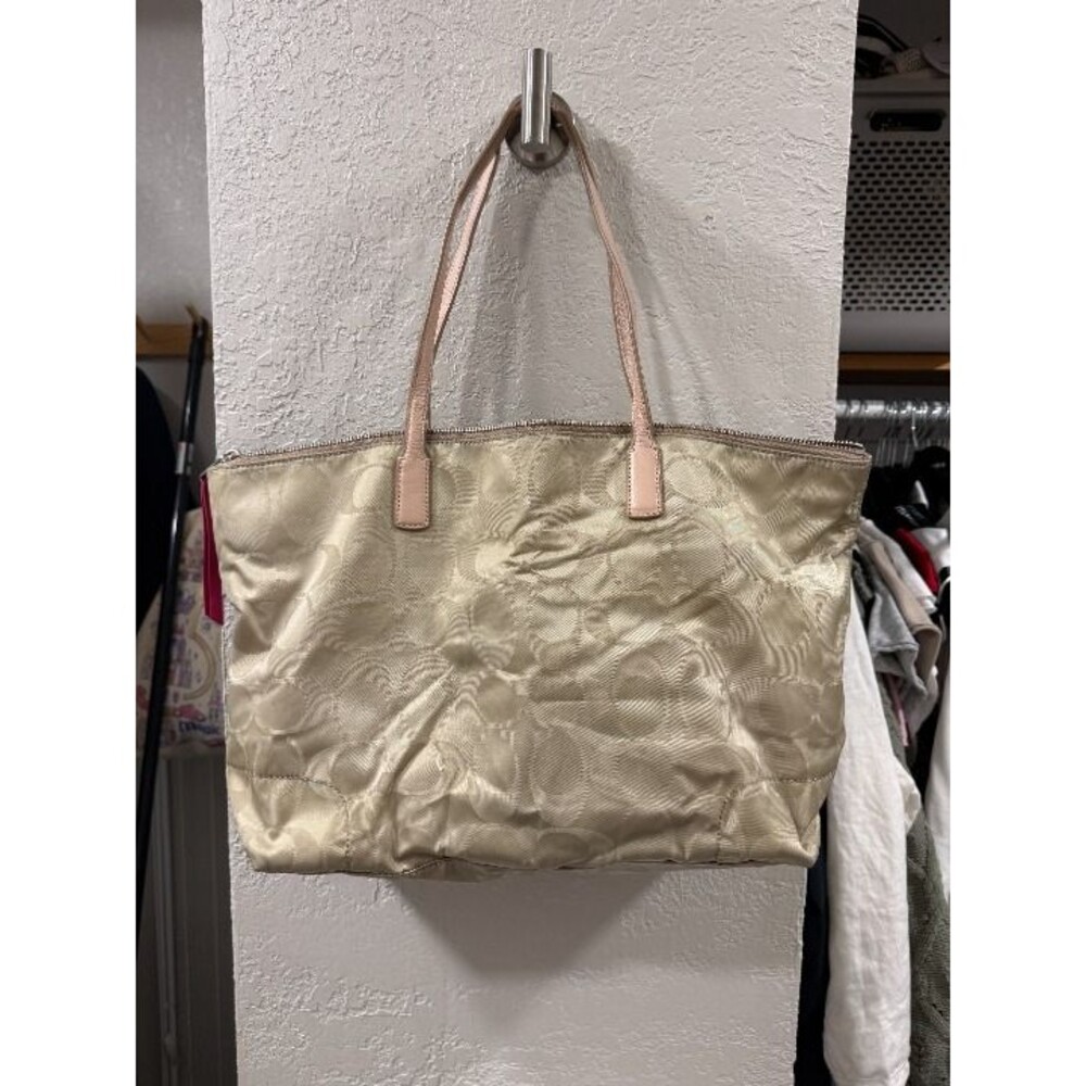 Coach Signature Packable Nylon Tote
